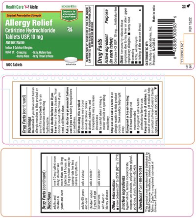 Label (Hca Cetirizine 500ct Bottle Label)